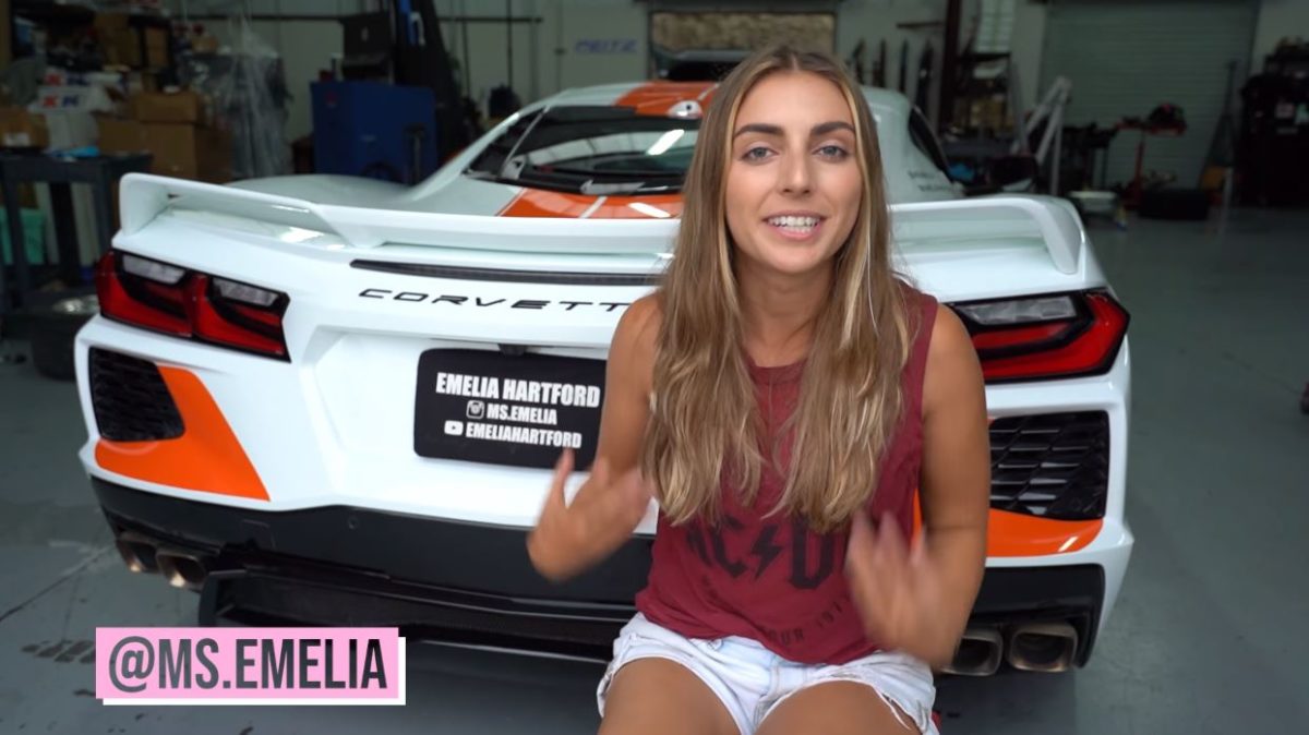 Emelia Hartford C8 Corvette Updates!