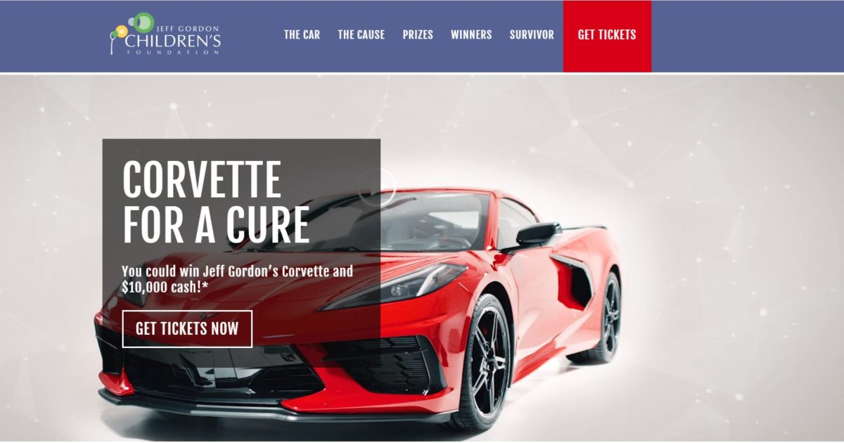 You could win Jeff Gordon’s Corvette and $10,000 cash!*