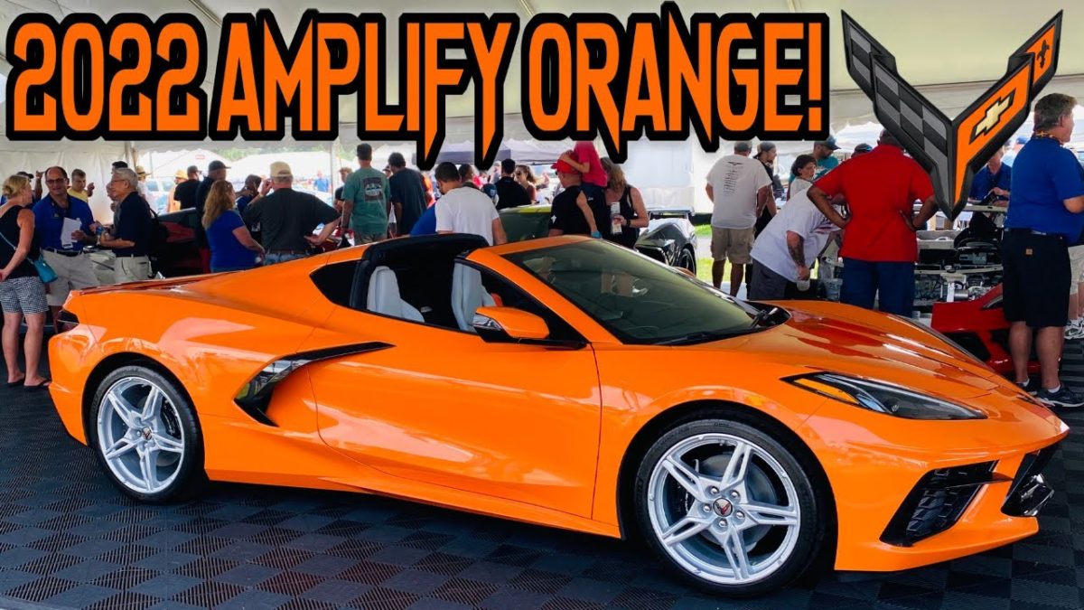 Amplify Orange C8 Corvette in Person FULL Walk Around Video