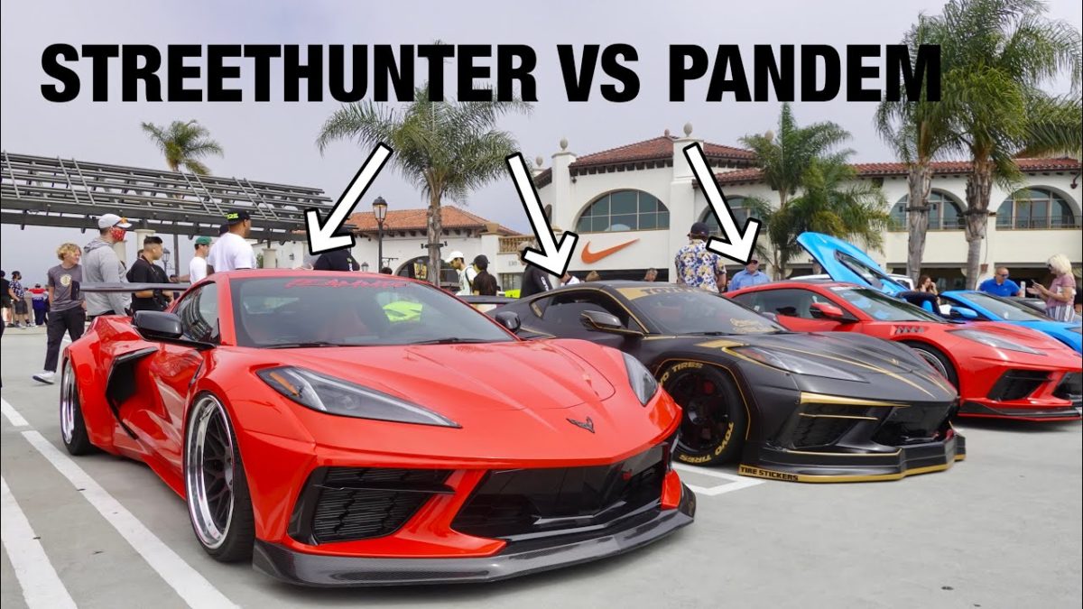Battle of the Widebody C8 Corvettes (VIDEO) Pandem vs Streethunter