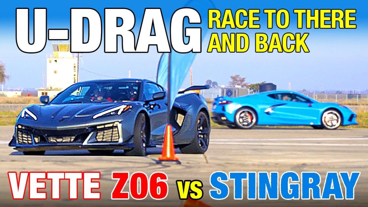 C8 Corvette Z06 vs. Corvette Stingray Difference: U Drag Drag Race!