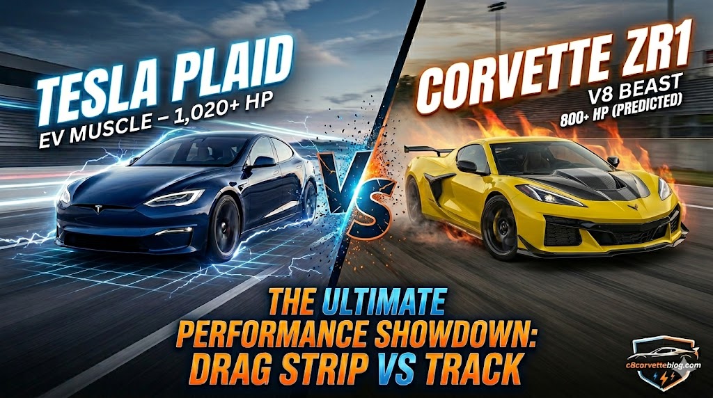 c8 corvette zr1 vs tesla plaid